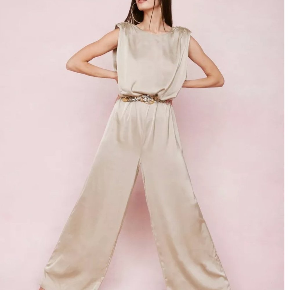 Nasty Gal Satin Jumpsuit